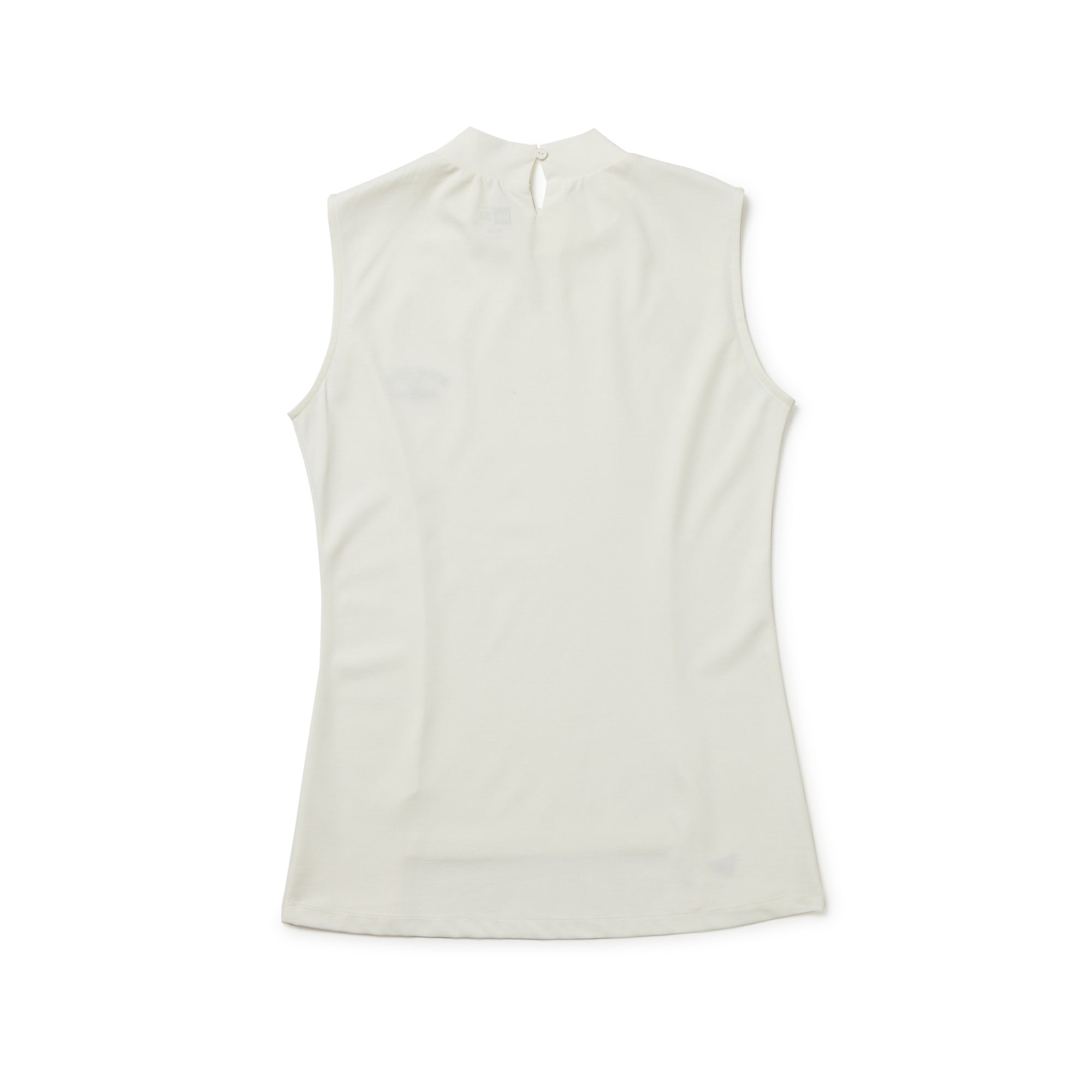 Women's ノースリーブ ミッドネック Tシャツ ホワイト | ゴルフ 3