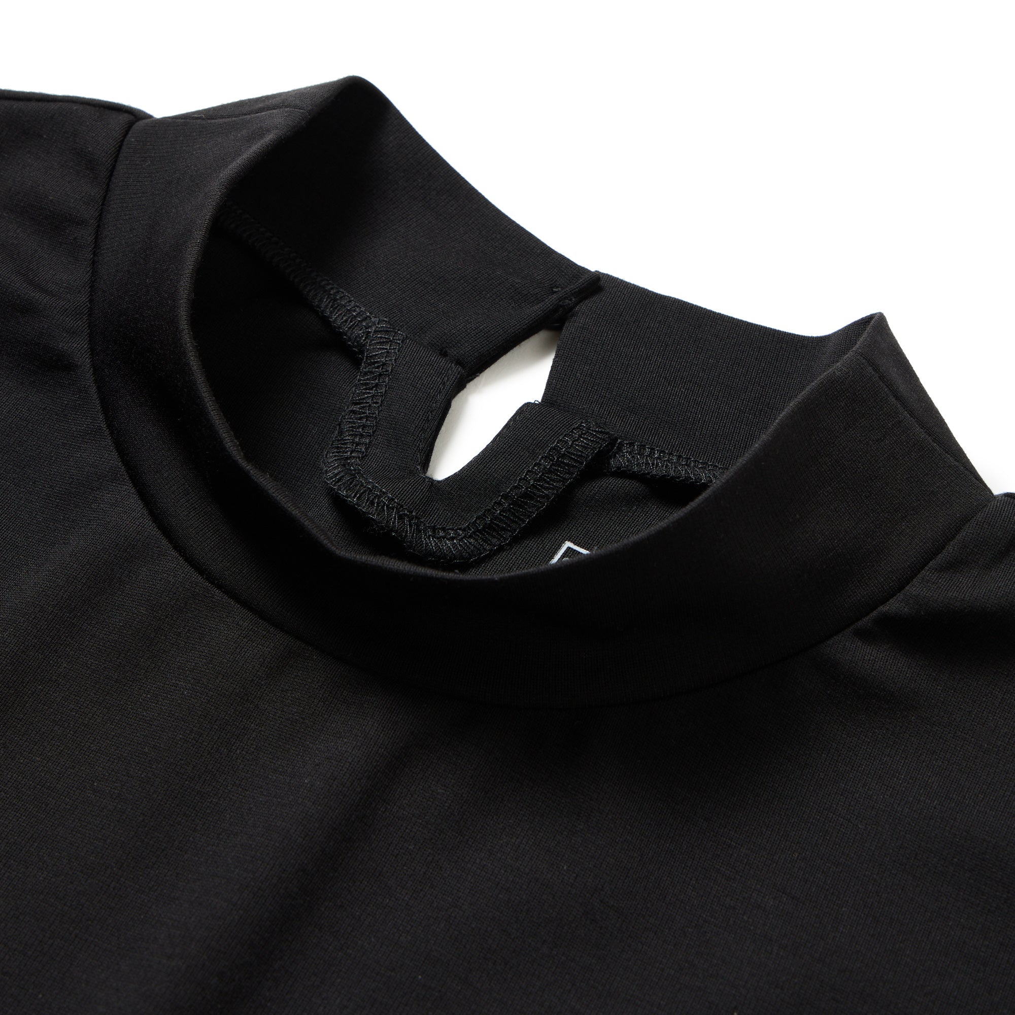 Women's ノースリーブ ミッドネック Tシャツ ブラック | ゴルフ 3