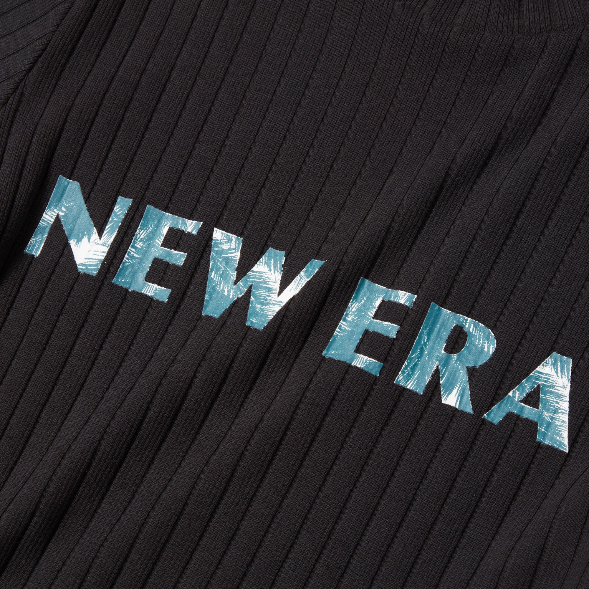 Women's 半袖 リブ ミッドネック Tシャツ パームツリー ブラック | ゴルフ 4