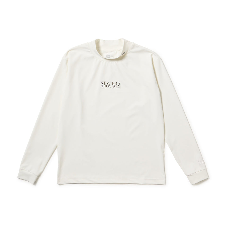 Women's 長袖 ミッドネック ニットジャージー Tシャツ オフ
