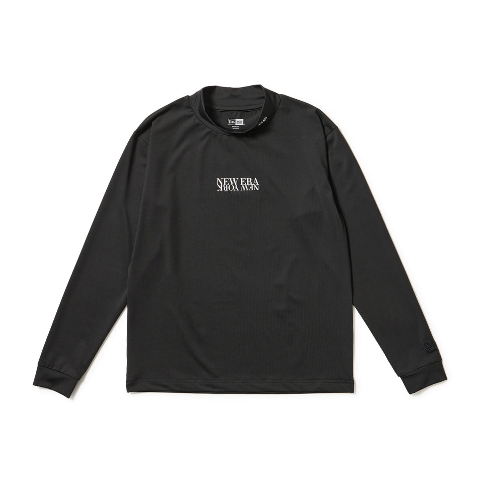 ドロヘドロ ウォッシュドブラックグレー 長袖カットソー Women's 長袖 ミッドネック ニットジャージー Tシャツ ブラック