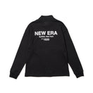 Women's 長袖 ハイネック ウォーム Tシャツ ワードロゴ ブラック