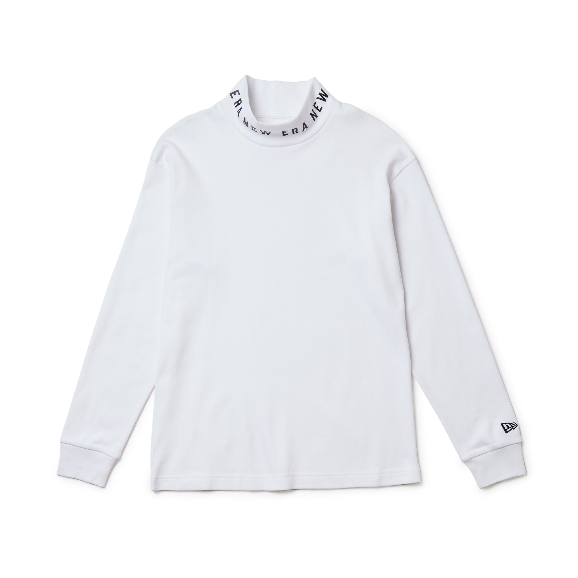 Women's 長袖 ハイネック ウォーム Tシャツ ジャカードロゴ オフ