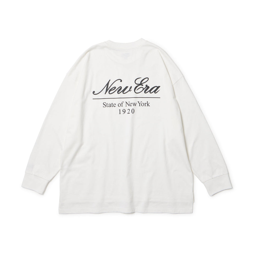 Women's 長袖 オーバーサイズド コットン Tシャツ ホワイト - 14674699 - S | NEW ERA ニューエラ公式オンラインストア