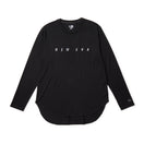 Women's 長袖 ラウンドヘム Tシャツ ブラック | パフォーマンスアパレル - 14674722 - S | NEW ERA ニューエラ公式オンラインストア