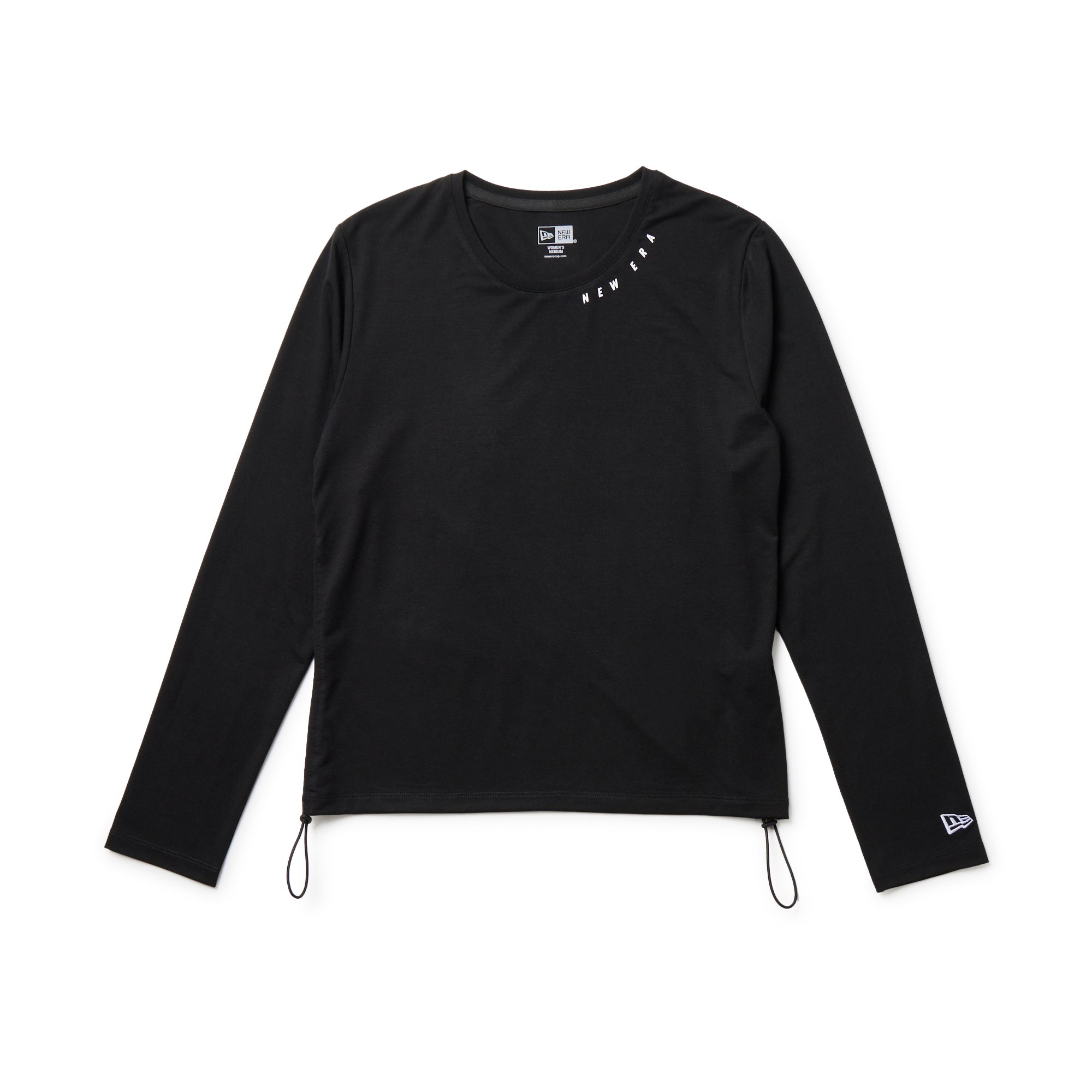 RODA NO BORDER Mサイズフットサルシャツ 長袖 黒 Women's 長袖 サイドストリング Tシャツ ブラック