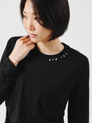Women's 長袖 サイドストリング Tシャツ ブラック | パフォーマンスアパレル - 14674724 - S | NEW ERA ニューエラ公式オンラインストア