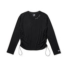 Women's 長袖 サイドストリング Tシャツ ブラック | パフォーマンスアパレル - 14674724 - S | NEW ERA ニューエラ公式オンラインストア