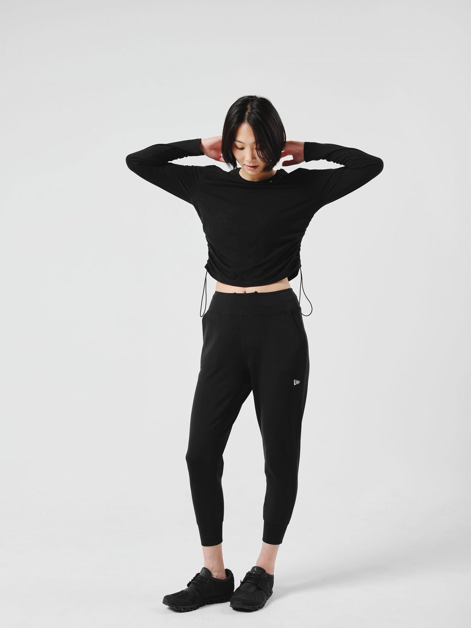 Women's 長袖 サイドストリング Tシャツ ブラック | パフォーマンスアパレル - 14674724 - S | NEW ERA ニューエラ公式オンラインストア