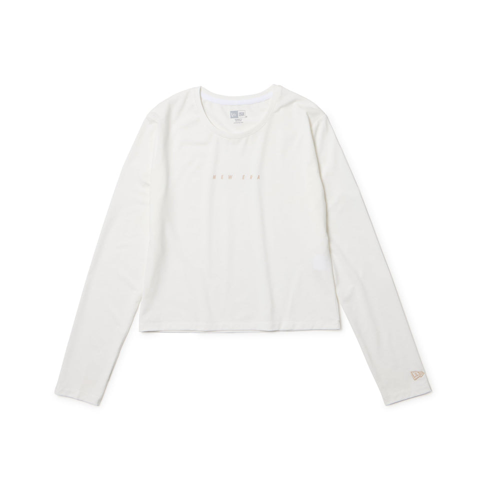 新品　NEW ERA COOLERA Lサイズ ホワイトシャツ 長袖 オーバーサイズド パフォーマンス Tシャツ Vertical Logo