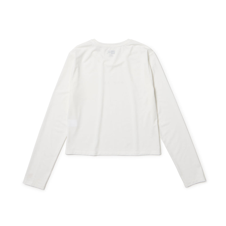 Women's 長袖 ショートレングス Tシャツ オフホワイト