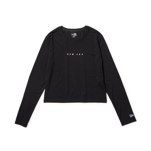 Women's 長袖 ショートレングス Tシャツ ブラック | パフォーマンス