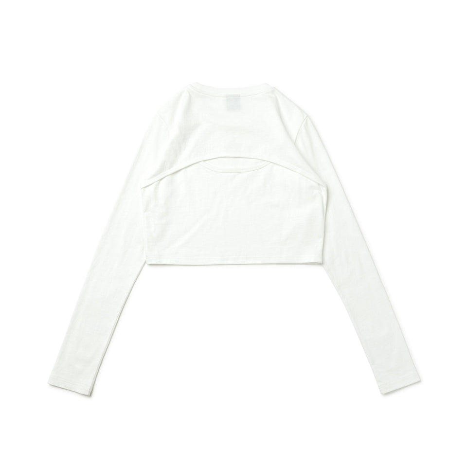 Women's 長袖 オープンバック Tシャツ BLACK LABEL FW25 オフホワイト - 14746877 - S | NEW ERA ニューエラ公式オンラインストア