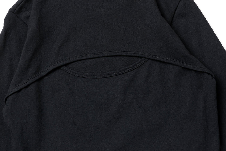 Women's 長袖 オープンバック Tシャツ BLACK LABEL FW25 ブラック - 14746878 - S | NEW ERA ニューエラ公式オンラインストア