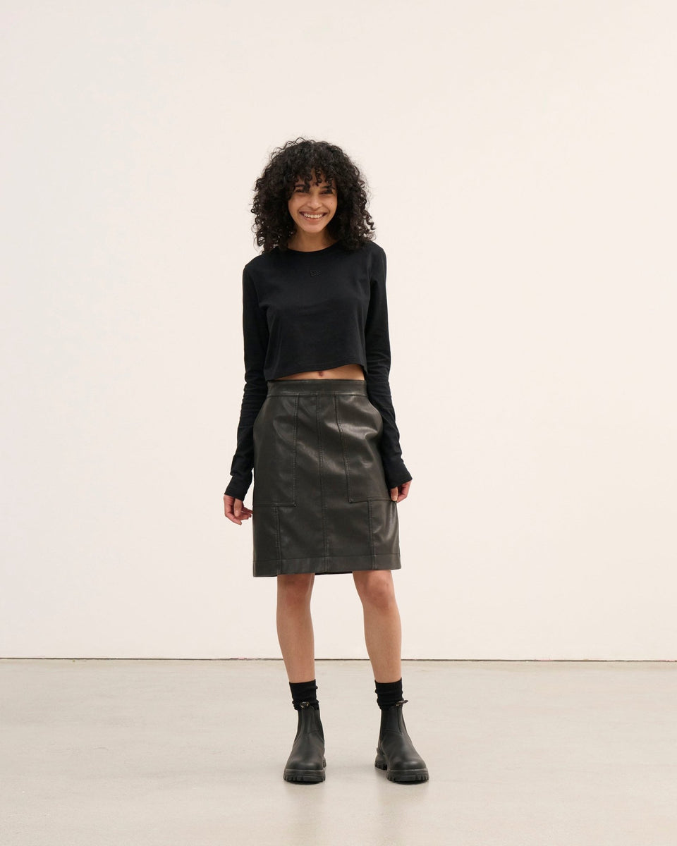 Women's 長袖 オープンバック Tシャツ BLACK LABEL FW25