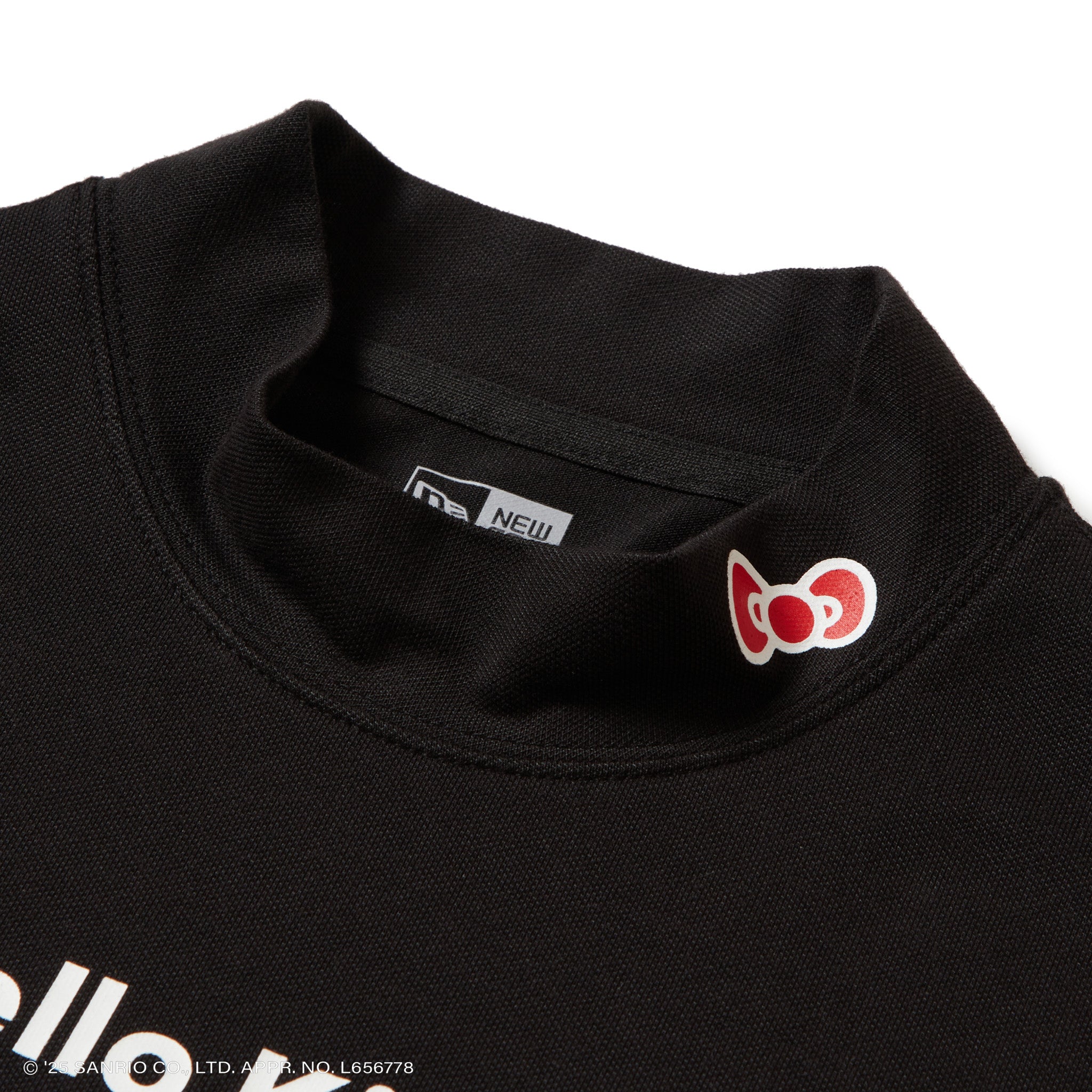 Women's 半袖 ミッドネック Tシャツ HELLO KITTY ブラック | ゴルフ 3