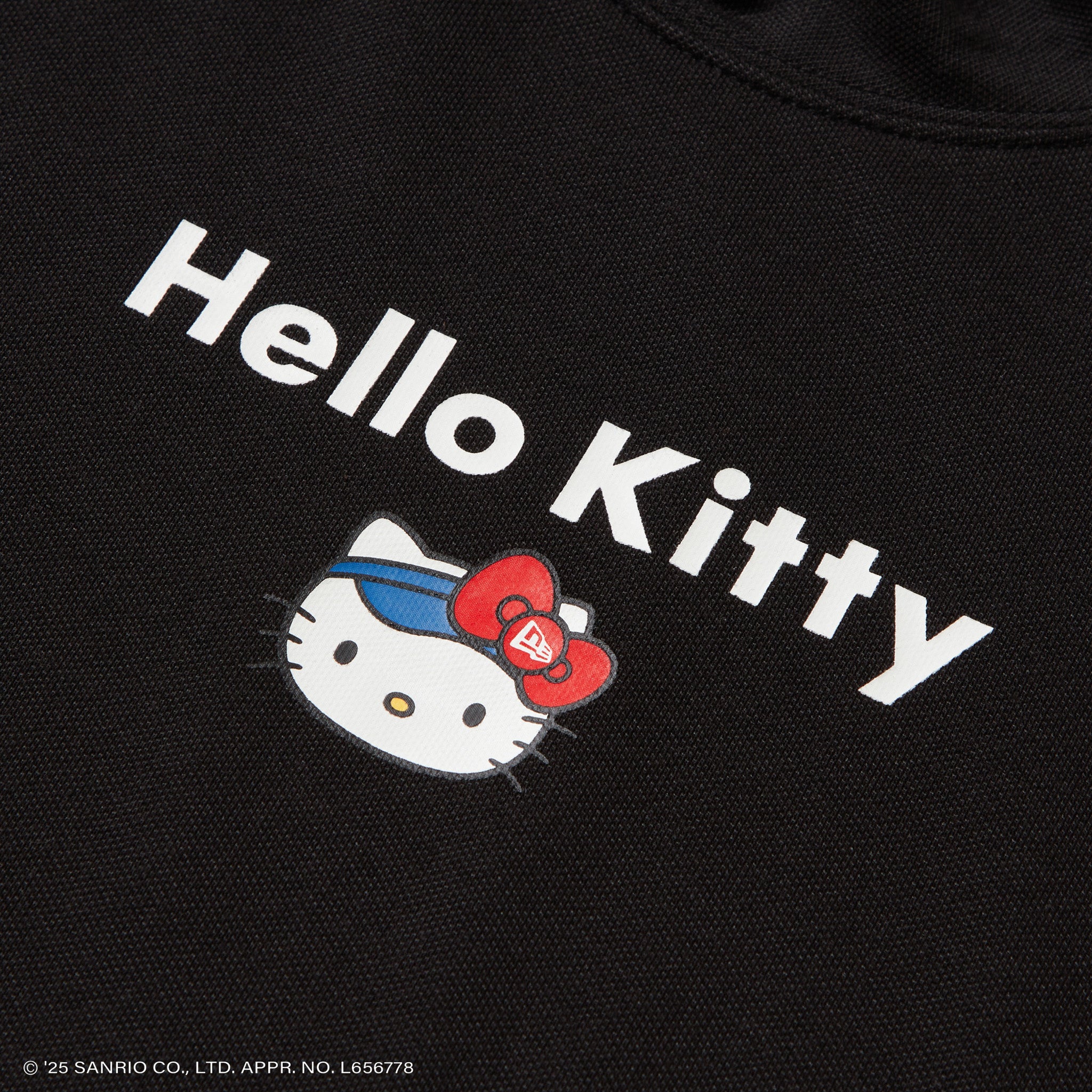 Women's 半袖 ミッドネック Tシャツ HELLO KITTY ブラック | ゴルフ 5