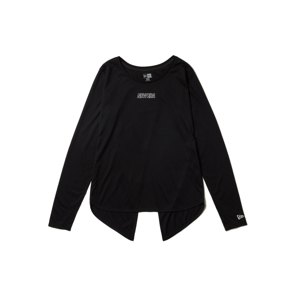 Women's 長袖 バックスリット Tシャツ ブラック【 Performance Apparel 】 - 14312779 - S | NEW ERA ニューエラ公式オンラインストア
