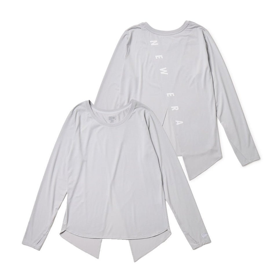 Women's 長袖 バックスリット Tシャツ Vertical Logo ライトブルー | パフォーマンスアパレル - 14674731 - S | NEW ERA ニューエラ公式オンラインストア