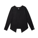 Women's 長袖 バックスリット Tシャツ Vertical Logo ブラック | パフォーマンスアパレル - 14674732 - S | NEW ERA ニューエラ公式オンラインストア