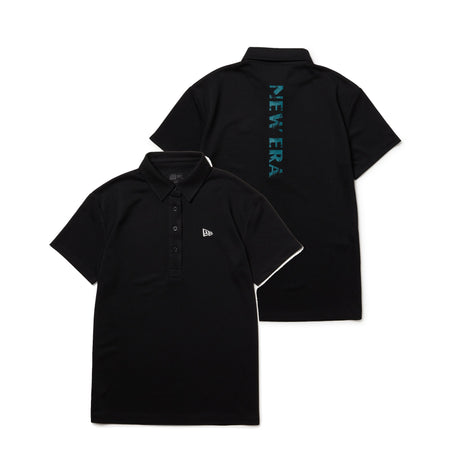 黒のポロシャツ 肩ロゴ入り Women's 半袖 ポロシャツ Vertical Logo ブラック | ゴルフ