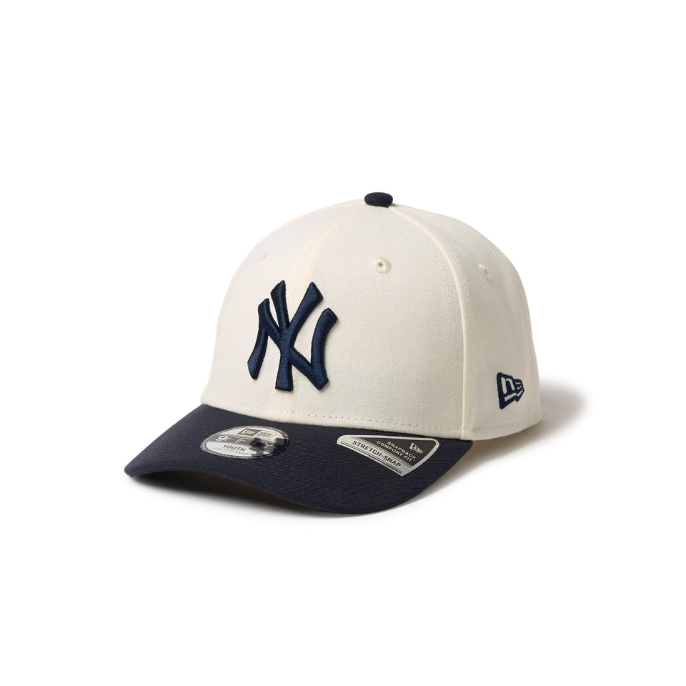 キッズ Youth 9FIFTY ストレッチスナップ ニューヨーク・ヤンキース クロームホワイト/ネイビー - 14671546-YTH | NEW ERA ニューエラ公式オンラインストア