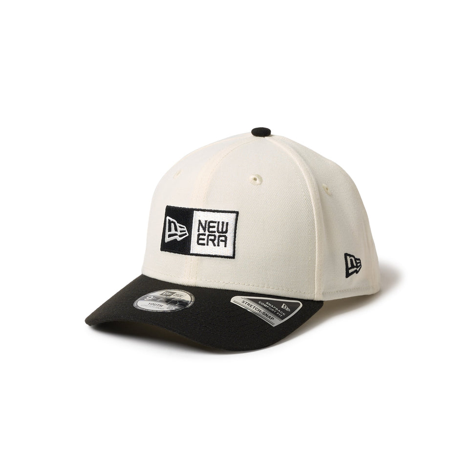 キッズ Youth 9FIFTY ストレッチスナップ ボックスロゴ クロームホワイト/ブラック - 14671548-YTH | NEW ERA ニューエラ公式オンラインストア