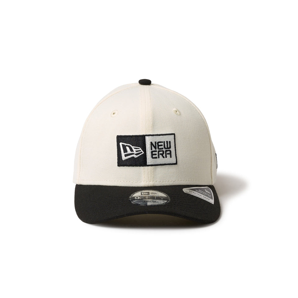 キッズ Youth 9FIFTY ストレッチスナップ ボックスロゴ クロームホワイト/ブラック - 14671548-YTH | NEW ERA ニューエラ公式オンラインストア
