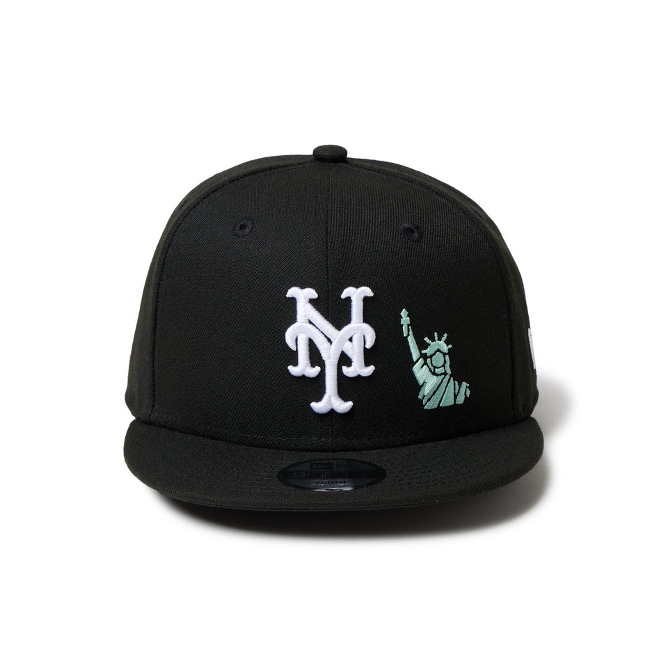 キッズ Youth 9FIFTY 自由の女神 エンブロイダリー ニューヨーク･メッツ ブラック - 14671550-YTH | NEW ERA ニューエラ公式オンラインストア