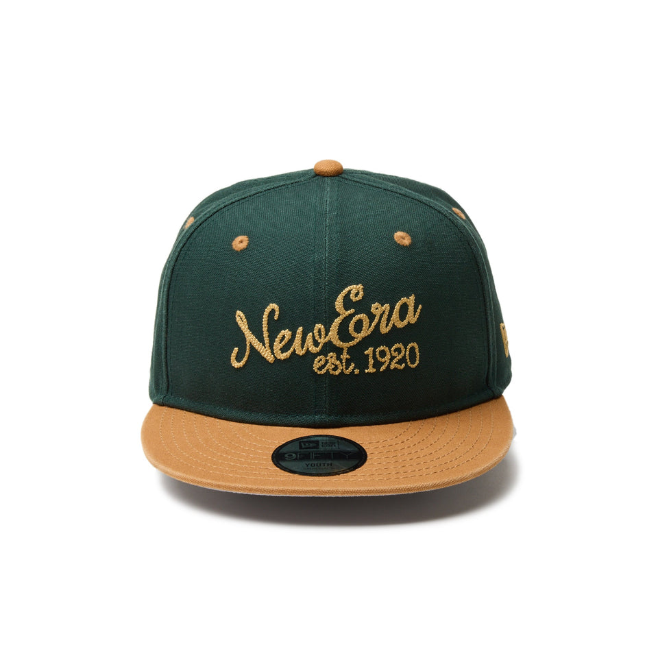 Youth 9FIFTY 2 - Tone Duck Canvas ダークグリーン ライトブロンズバイザー - 14325166 - YTH | NEW ERA ニューエラ公式オンラインストア