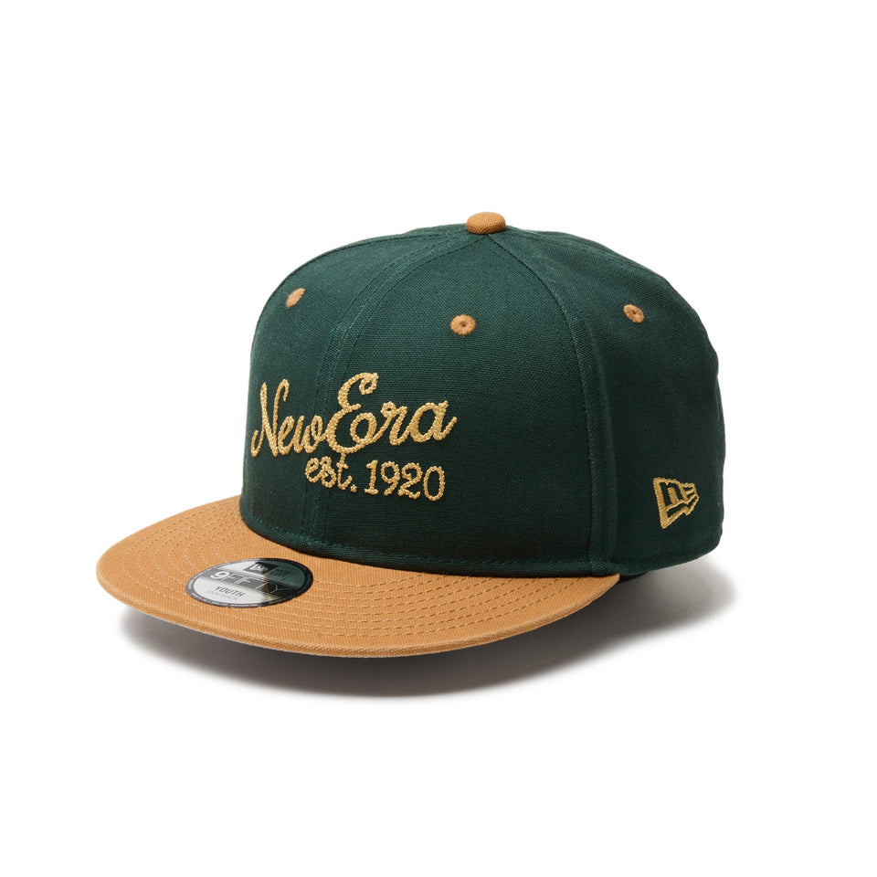 Youth 9FIFTY 2 - Tone Duck Canvas ダークグリーン ライトブロンズバイザー - 14325166 - YTH | NEW ERA ニューエラ公式オンラインストア