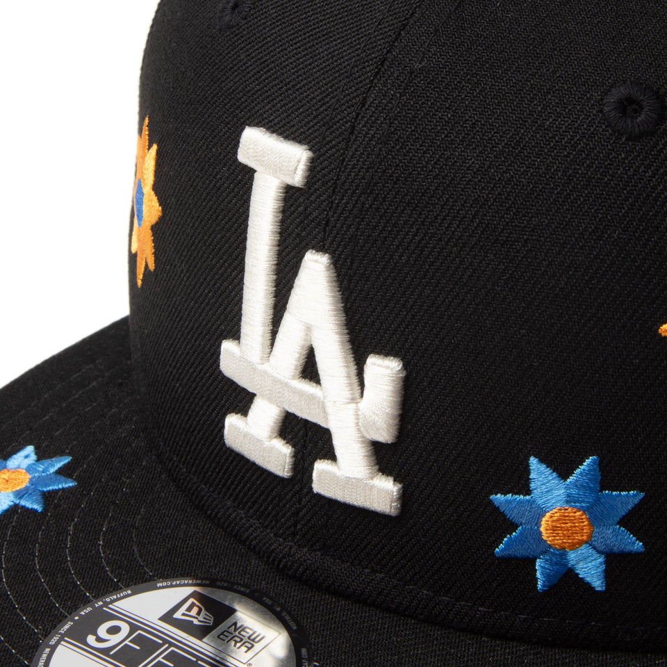 Youth 9FIFTY Flower Embroidery ロサンゼルス・ドジャース ブラック - 14392001 - YTH | NEW ERA ニューエラ公式オンラインストア