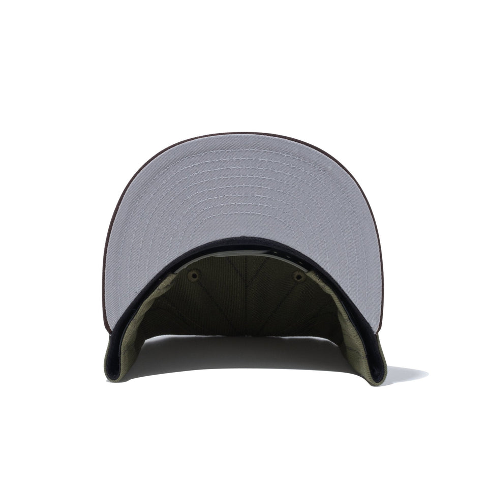 Youth 9FIFTY MLB Text Stripe ボストン・レッドソックス ニューオリーブ ブラウンバイザー - 14111900 - YTH | NEW ERA ニューエラ公式オンラインストア