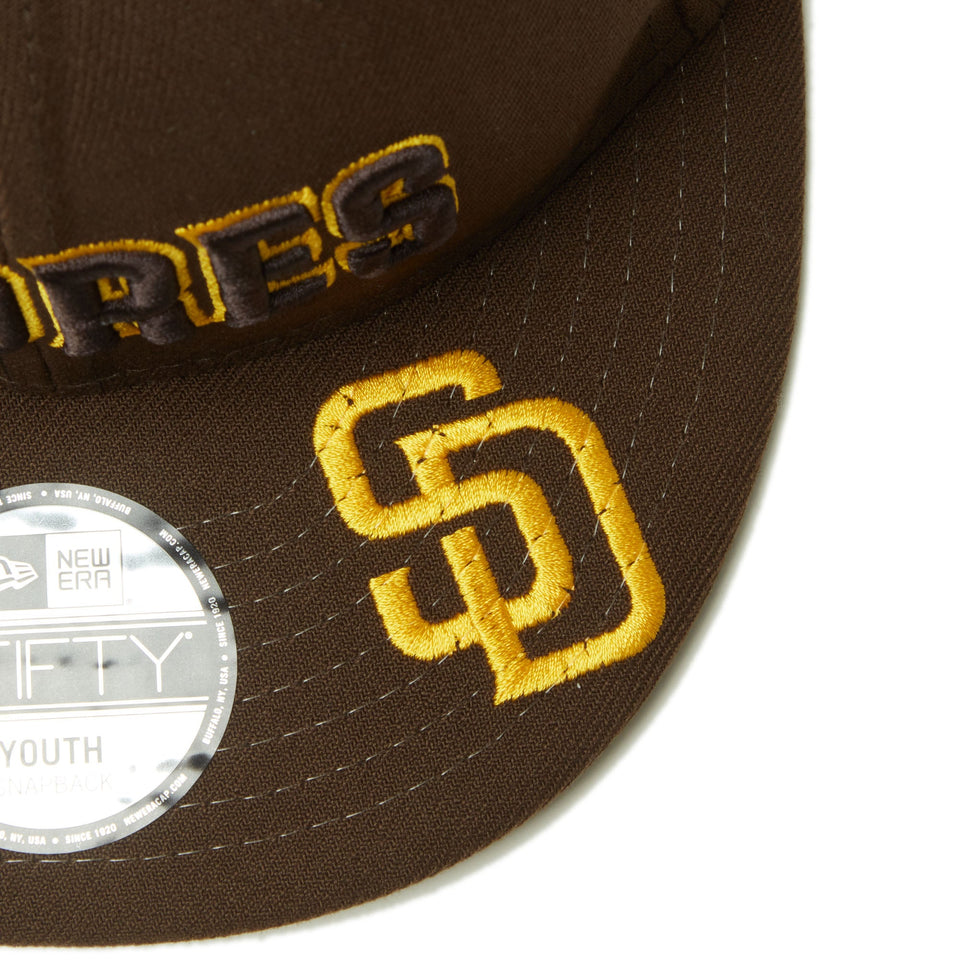 Youth 9FIFTY MLB Visor Logo サンディエゴ・パドレス ウォルナット - 14325153 - YTH | NEW ERA ニューエラ公式オンラインストア