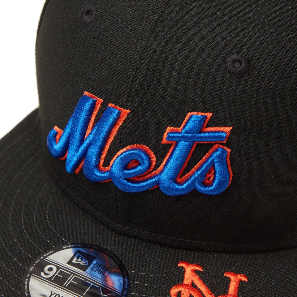 Youth 9FIFTY MLB Visor Logo ニューヨーク・メッツ ブラック - 14325155 - YTH | NEW ERA ニューエラ公式オンラインストア