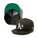 Youth 9FIFTY Powered by GORO NAKATSUGAWA（min - nano）オークランド・アスレチックス ダークシーウィード ブラウンバイザー - 14346887 - YTH | NEW ERA ニューエラ公式オンラインストア