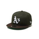 Youth 9FIFTY Powered by GORO NAKATSUGAWA（min - nano）オークランド・アスレチックス ダークシーウィード ブラウンバイザー - 14346887 - YTH | NEW ERA ニューエラ公式オンラインストア