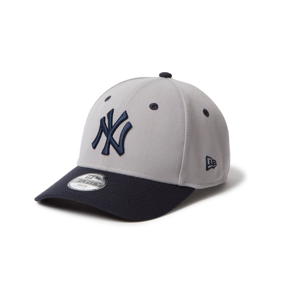 キッズ Youth 9FORTY 2 - Tone ニューヨーク・ヤンキース グレー ネイビーバイザー - 14671599 - YTH | NEW ERA ニューエラ公式オンラインストア