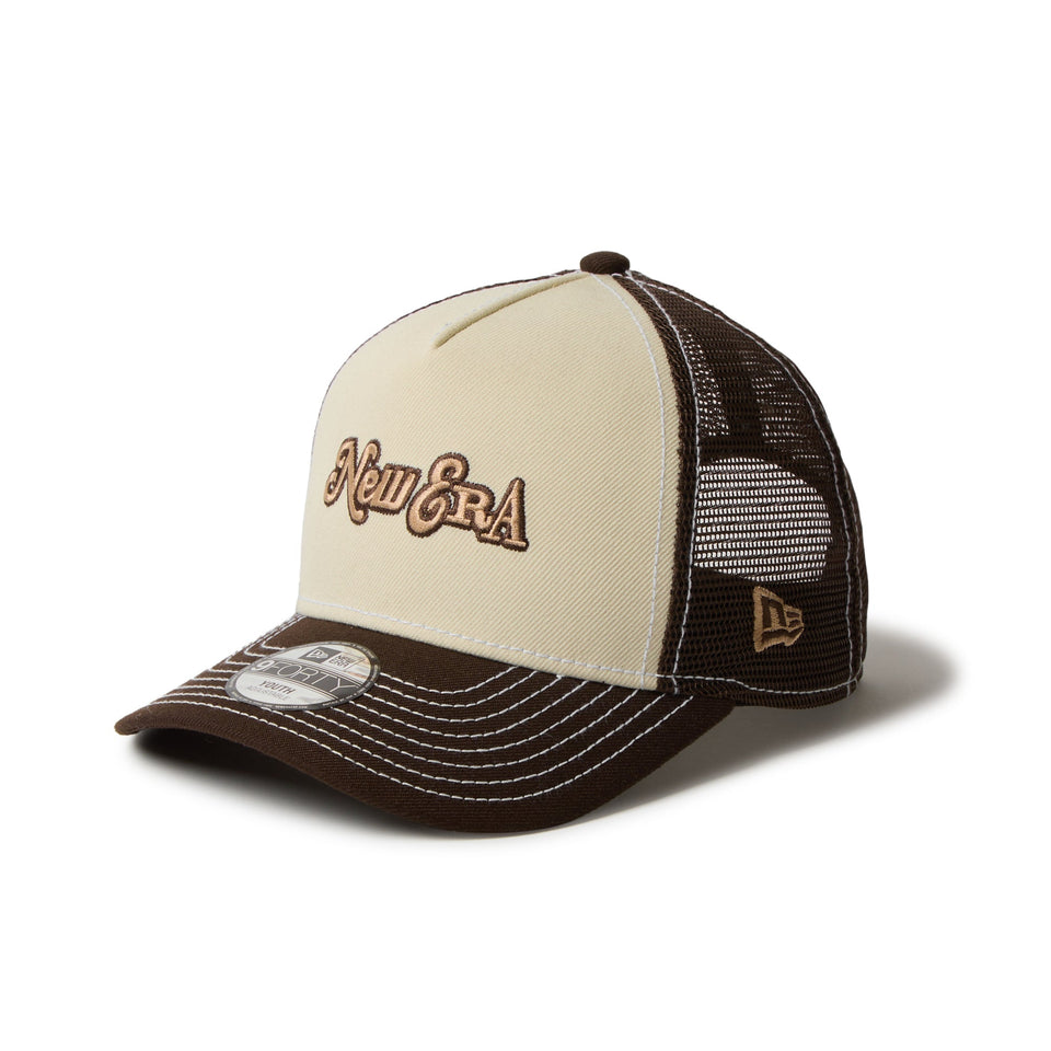 キッズ Youth 9FORTY A - Frame トラッカー Archive Mix Logo クロームホワイト/ウォルナット - 14671584 - YTH | NEW ERA ニューエラ公式オンラインストア