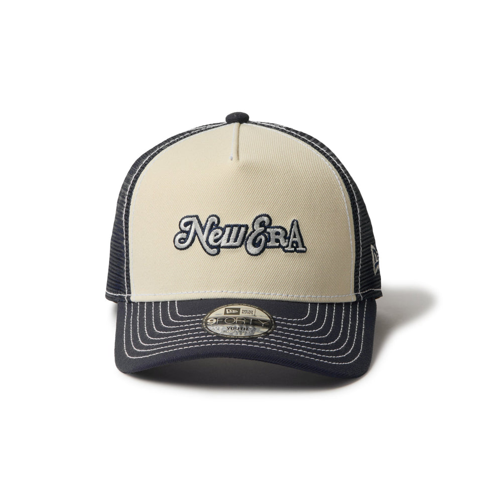 キッズ Youth 9FORTY A - Frame トラッカー Archive Mix Logo クロームホワイト/ライトネイビー - 14671585 - YTH | NEW ERA ニューエラ公式オンラインストア