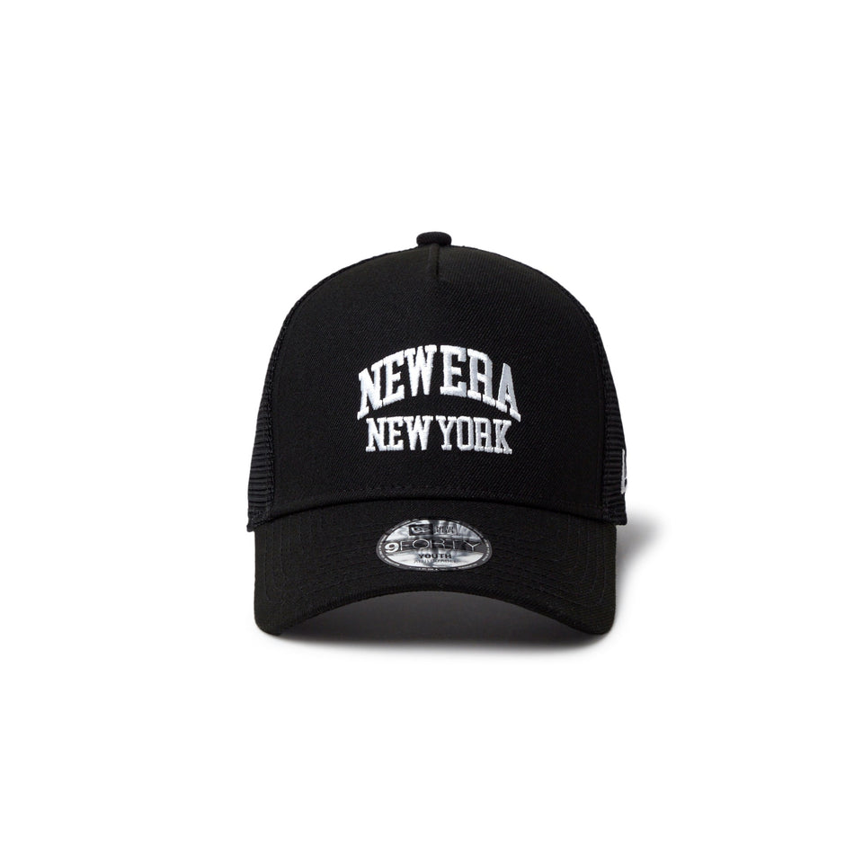 キッズ Youth 9FORTY A - Frame トラッカー College Logo ブラック - 14392035 - YTH | NEW ERA ニューエラ公式オンラインストア