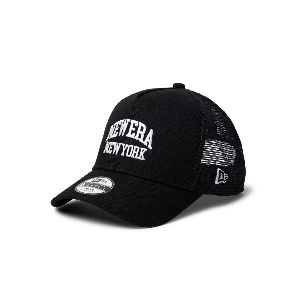 キッズ Youth 9FORTY A - Frame トラッカー College Logo ブラック - 14392035 - YTH | NEW ERA ニューエラ公式オンラインストア