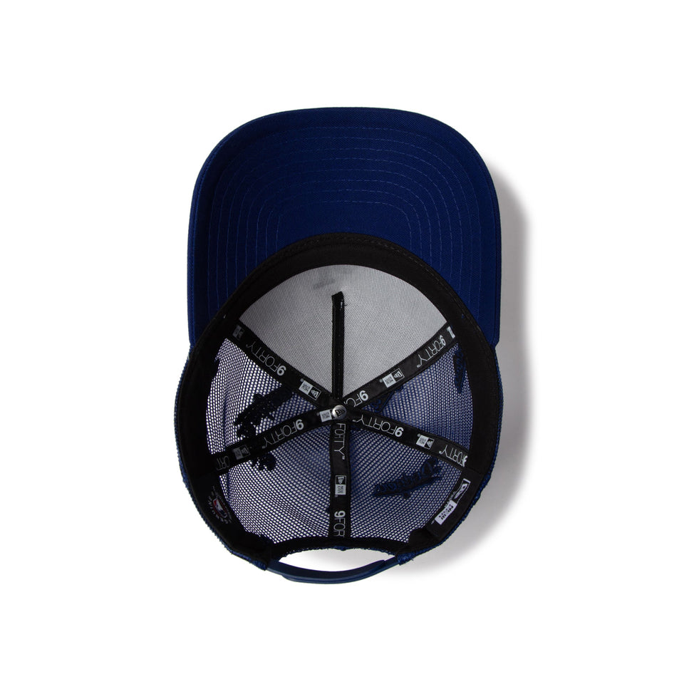 キッズ Youth 9FORTY A - Frame トラッカー MLB Mesh Embroidery ロサンゼルス・ドジャース ホワイト/ダークロイヤル - 14392031 - YTH | NEW ERA ニューエラ公式オンラインストア