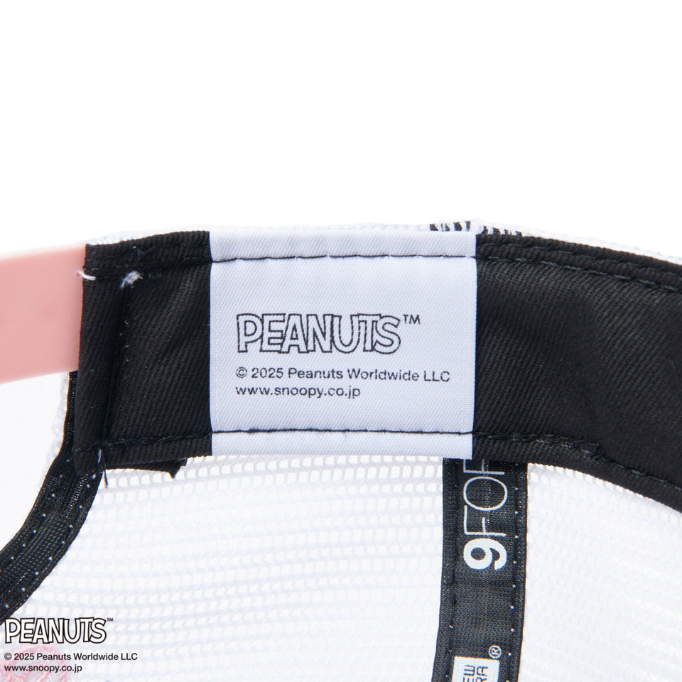 Youth 9FORTY A - Frame トラッカー PEANUTS ベースボール ホワイト/ピンク レモネード - 14432158 - YTH | NEW ERA ニューエラ公式オンラインストア