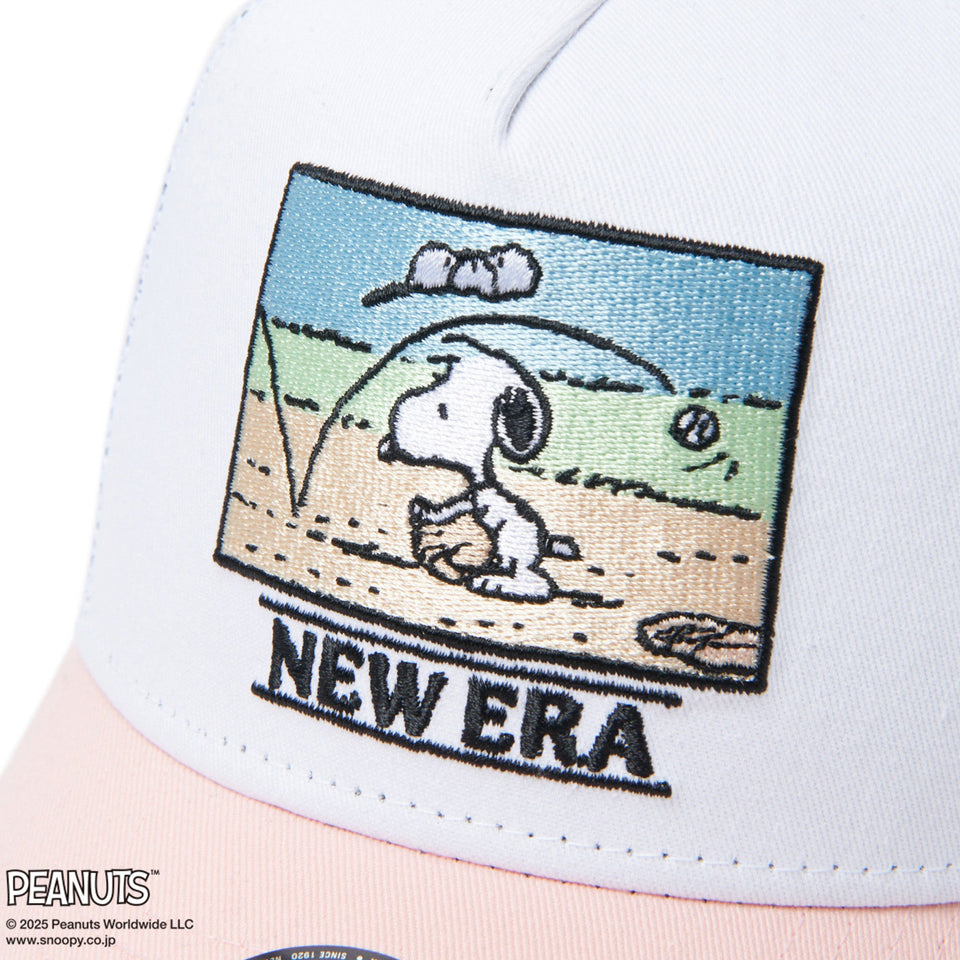 Youth 9FORTY A - Frame トラッカー PEANUTS ベースボール ホワイト/ピンク レモネード - 14432158 - YTH | NEW ERA ニューエラ公式オンラインストア