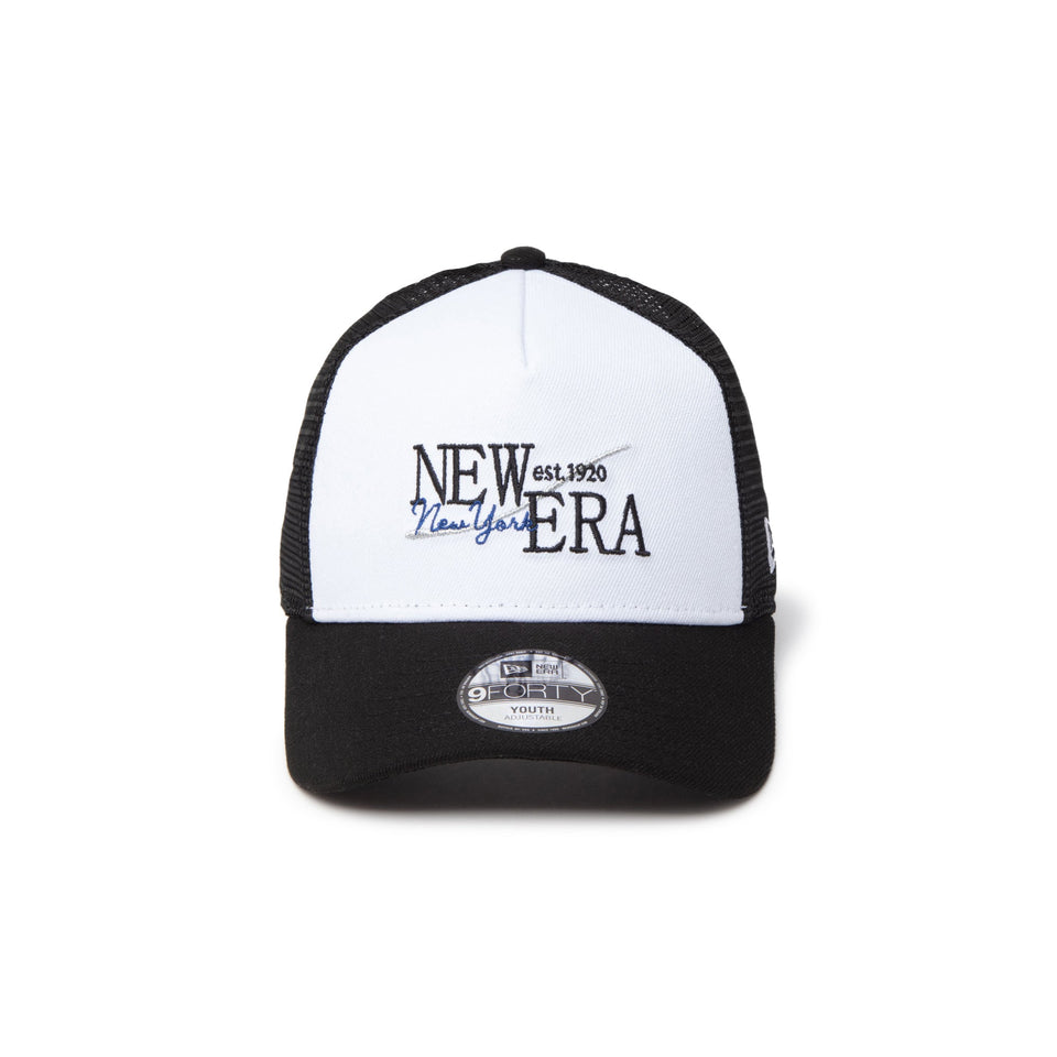 Youth 9FORTY A - Frame トラッカー Wind Logo ホワイト/ブラック - 14392019 - YTH | NEW ERA ニューエラ公式オンラインストア