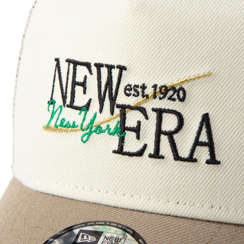 キッズ Youth 9FORTY A-Frame トラッカー Wind Logo クローム ブリティッシュカーキバイザー | ニ ...