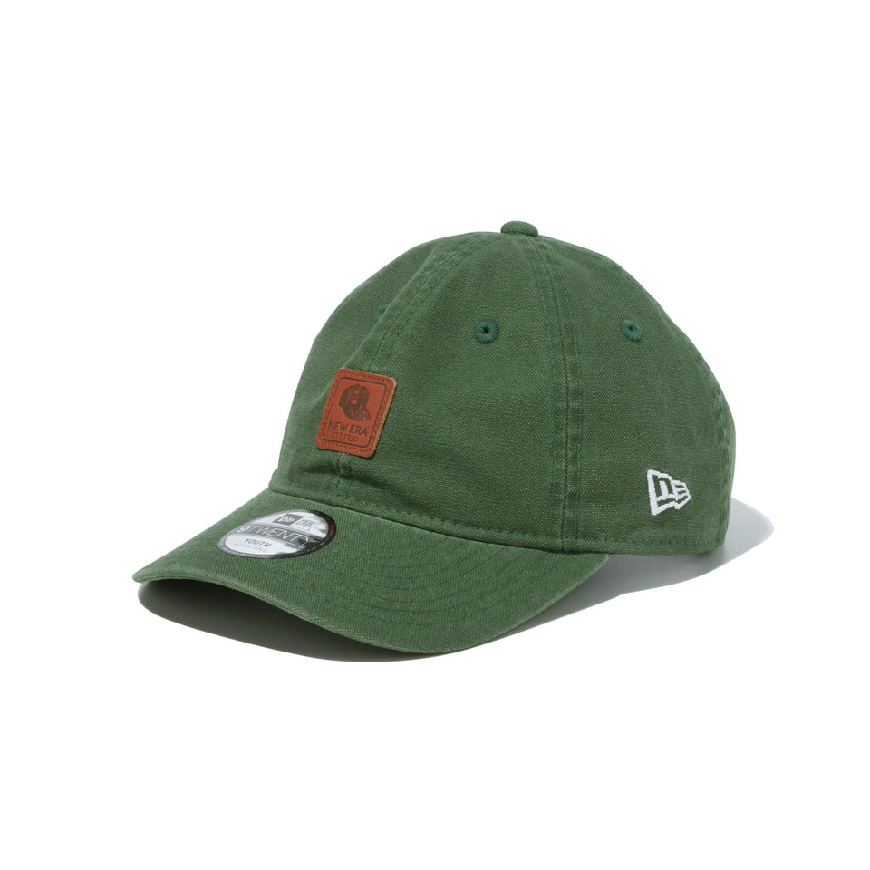 Youth 9TWENTY Leather Patch ダックキャンバス シラントログリーン - 14111930-YTH | NEW ERA ニューエラ公式オンラインストア