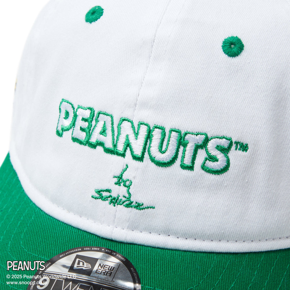 キッズ Youth 9TWENTY PEANUTS ピーナッツ ロゴ ホワイト ケリー