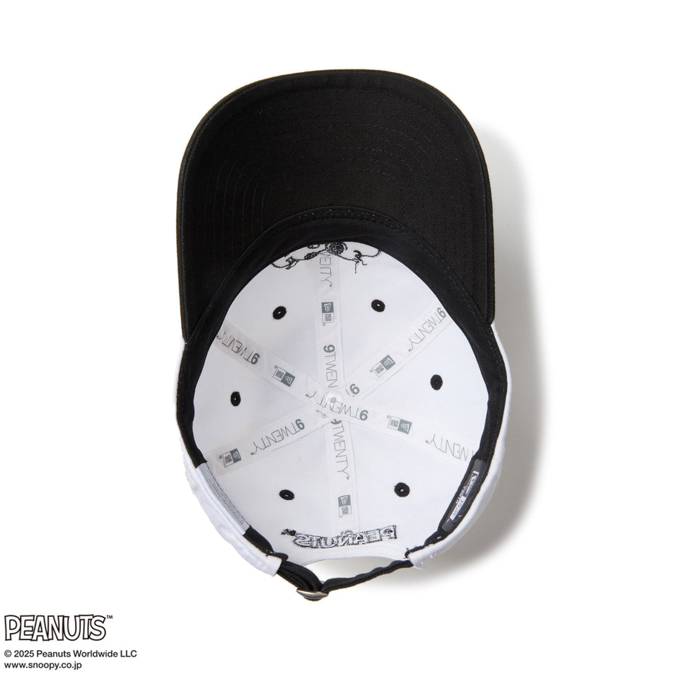 Youth 9TWENTY PEANUTS ホワイト ブラックバイザー - 14432161 - YTH | NEW ERA ニューエラ公式オンラインストア